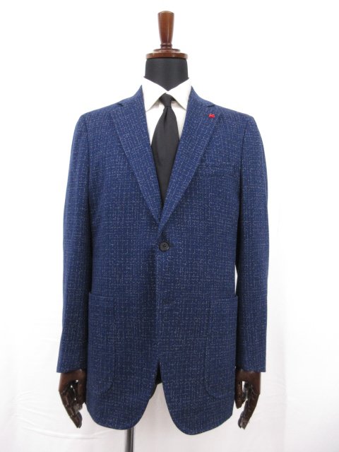 極美品【イザイア ISAIA】シングル2ボタン 肉厚コット