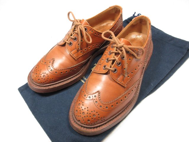 【トリッカーズ Tricker's×ユニオンワークス UNION WORKS】 M7292 バートン 外羽根 靴 (メンズ) size6.5 ブラウン系 ●18MZA4059●【中古】のサムネイル