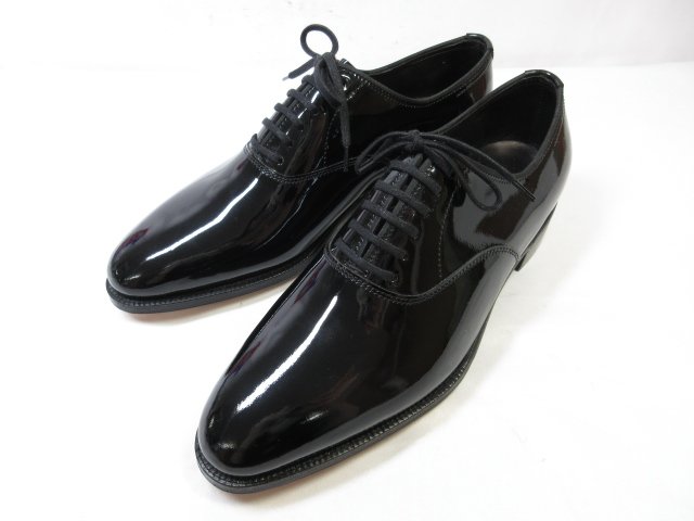 未使用品【ジョンロブ JOHNLOBB】 Garnier2 ガルニエ2 パテントレザー プレーントゥ シューズ 靴 (メンズ) size5.5E7000 黒 ■18HT2335■【中古】