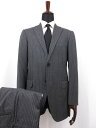 超美品  2ボタン スーツ (メンズ) sizeR48-Drop7 グレー系 ストライプ ■27RMS7609