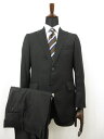 【スーツカンパニー THE SUIT COMPANY】 シングル2ボタン 2パンツスーツ (メンズ) size165cm-4Drop ブラック 無地 HCT485 ■28RMS8144■【中古】