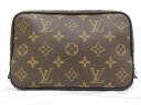 超美品【ルイヴィトン LOUIS VUITTON】 M47507 トゥルーストワレット PM セカンドバッグ ポーチ モノグラムマカサー ブラウン系■5MG2442■【中古】