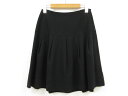 超美品【アドーア ADORE】531-220931 ウール100% ミニ丈 フレアスカート (レディース) size38 ブラック ■17LF3512■【中古】