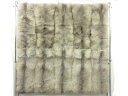 定価300万?【サガファー SAGA FURS】 絨毯 約1.5畳 210×140 ボリューム抜群 フォックスファーラグ カーペット 独製 グレー ■3HT27...