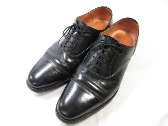 【スコッチグレイン SCOTCH GRAIN】 2726 キャップトゥ レザー ドレスシューズ (メンズ) size25.5 ブラック ■15MZA5254■ 【中古】