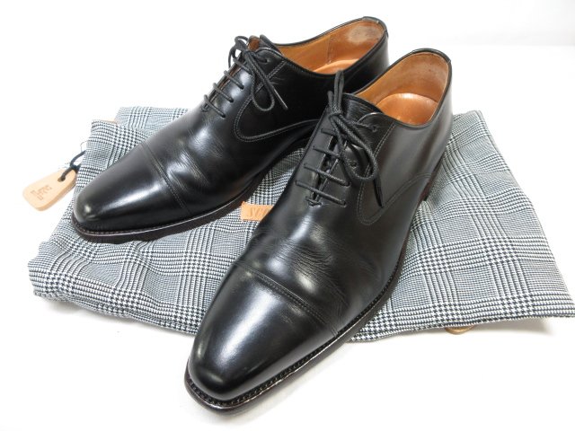 【スコッチグレイン SCOTCH GRAIN】 937 キャップトゥ 内羽根 ドレスシューズ 紳士靴 (メンズ) size25.5 ブラック ■30MZA5388■ 【中古】