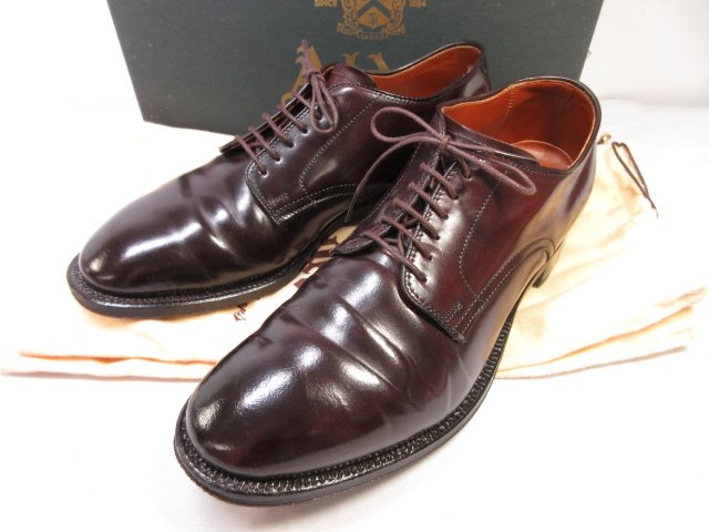 美品 【ALDEN オールデン】 53501 コードバン モディファイドラスト プレーントゥ 紳士靴 (メンズ) size7D バーガンディ ■30MZA5430■　【中古】