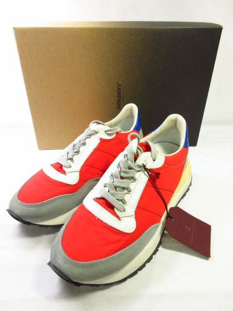 定価49.500円 未使用【HIDNANDER ヒドゥナンダー】 HC1MS400 コンビレザー スニーカー 靴 (メンズ) 40 レッド系×グレー系 ■30S...