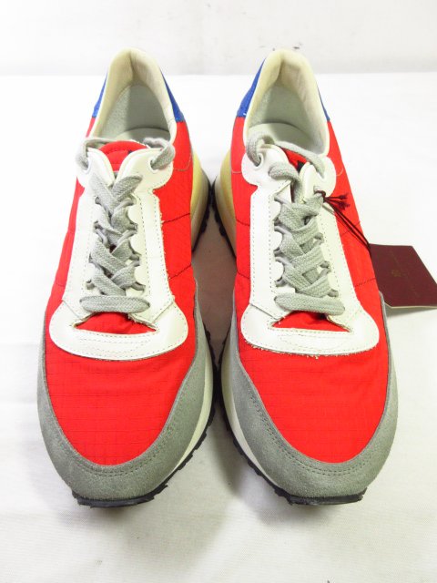 定価49.500円 未使用【HIDNANDER ヒドゥナンダー】 HC1MS400 コンビレザー スニーカー 靴 (メンズ) 40 レッド系×グレー系 ■30SLZ005■　【中古】