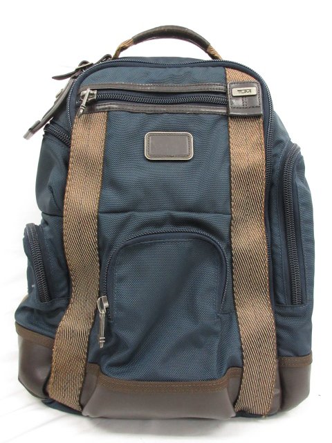 【トゥミ TUMI】 222389NVY2 ALPHA BRAVO バリスティックナイロン リュック バックパッグ PC収納 (メンズ) ネイビー ■5MG2559■ 【中古】