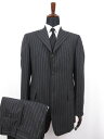 未使用 【TAGLIATORE NAPOLI 1939 タリアトーレ】 REDA SUPER100's 3B スーツ (メンズ) 46 グレー系 ストライプ 伊...