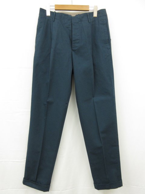 未使用 【インコテックス INCOTEX】 1W0065 60233 850 定価48400円 ワンタック ロールアップ♪ コットンパンツ size44 ネイビー □1SLP0001　【中古】(4)