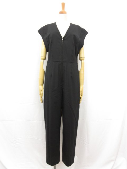 未使用品【LOEFF ロエフ】8826-699-0009 ハケメ ワイドショルダーオールインワン (レディース) size1 ブラック □32LO3390□ 【中古】