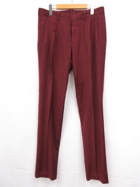 未使用 【インコテックス INCOTEX】 VERVE 1AA701 10140 237 定価60500円 ウールスラックス パンツ (メンズ) size46 ボルドー系 □3SLP0111 【中古】