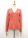 超美品【ロロピアーナ Loro Piana】 カシミヤ100% 長袖 Vネック ハイゲージニット (レディース) 38 ピンク系 イタリア製 □30LN5434...