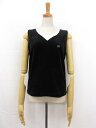 アーカイヴ 美品 【SONIA RYKIEL ソニアリキエル】ベロア ノースリーブカットソー タンクトップ (レディース) S 黒 フランス製 □30LT510...