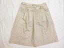 美品【トゥービーシック TO BE CHIC】リボン付き ストライプ柄 フレアスカート (レディース) size42 ベージュ系 UF565-159-40 □3...