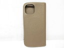【ボナベンチュラ BONAVENTURA】 シボ革 iPhone14 アイフォンケース スマートフォンケース (メンズ) グレージュ系 BODT14□7ME71...