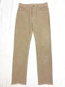 超美品【Healthy DENIM ヘルシーデニム】フリンジ風装飾 コーデュロイパンツ (レディース) size23 ライトブラウン系 HL15447