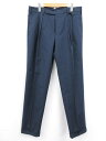 未使用 【インコテックス INCOTEX】 1W0062 90377 820 定価49500円 ロールアップパンツ スラックス (メンズ) size52 ネイビ...