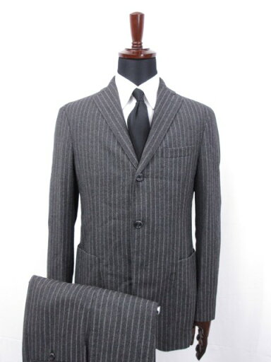超美品 【ボリオリ BOGLIOLI】 WIGHT シングル3ボタン スーツ (メンズ) size46-7R チャコールグレー ストライプ イタリア製 □27RMS9583 【中古】 超美品 【ボリオリ BOGLIOLI】 WIGHT シングル3ボタン スーツ (メンズ) size46-7R チャコールグレー ストライプ イタリア製 □27RMS9583 【中古】