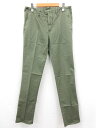 未使用【インコテックス】11X150 90664 741 定価38500円 ガーメントダイコットンギャバジンチノパンツ(メンズ)size33 カーキ系□10SL...