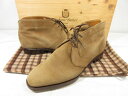 美品 【ステファノベーメル Stefano Bemer】 スエードレザー プレーントゥ チャッカブーツ 靴 (メンズ) size40.5 薄茶 □30MZA62...