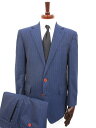 美品 【GINZA Global Style 銀座グローバルスタイル】 シングル2ボタン スーツ (メンズ) size48相当 ネイビー系 ストライプ柄 □27...