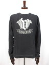 【ヴェルサーチ VERSACE 】ナイロン混 コットン 長袖 ロングT カットソー (メンズ) size50/L ブラック系 イタリア製 □32MT5338□ ...
