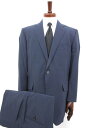 極美品【LE CHIC ルシック】シングル2ボタン スーツ (メンズ) size52〜54相当 ネイビー系 ストライプ柄 55-267□34RMS9780□ 【...