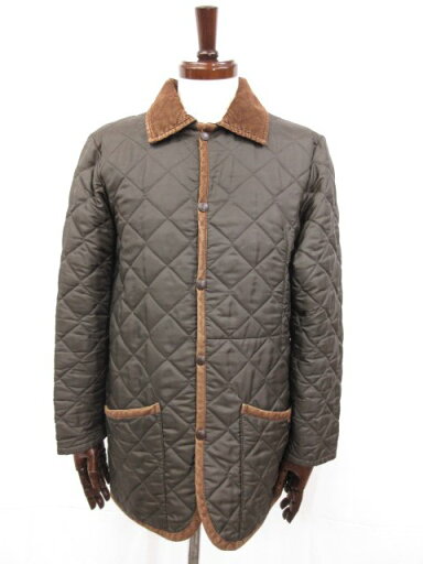 【LAVENHAM ラベンハム】英国製 WA-AW03 コーデュロイ切替 中綿入りキルティングブルゾン ジャケット (メンズ) 48 ブラウン系 □17MB3675□ 【中古】 【LAVENHAM ラベンハム】英国製 WA-AW03 コーデュロイ切替 中綿入りキルティングブルゾン ジャケット (メンズ) 48 ブラウン系 □17MB3675□ 【中古】