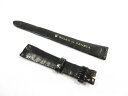 極美品 【ロレックス ROLEX】 クロコダイルレザー 腕時計用 ベルト バンド (レディース) GENEVA 付け根幅約13mm ブラック ■3CC1257■...