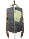 超美品【ナンガ NANGA】ND2241-1A024 MAZENO RIDGE VEST スタンドカラー ダウンベスト ジレ (メンズ) M カーキ系×ブラック...