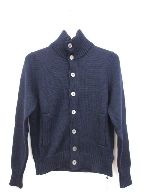 未使用【ザノーネ ZANONE】 810740 Z0229 Z1375 キョート CHIOTO 定価57200円 スタンドカラー ニットカーディガン(メンズ)4...