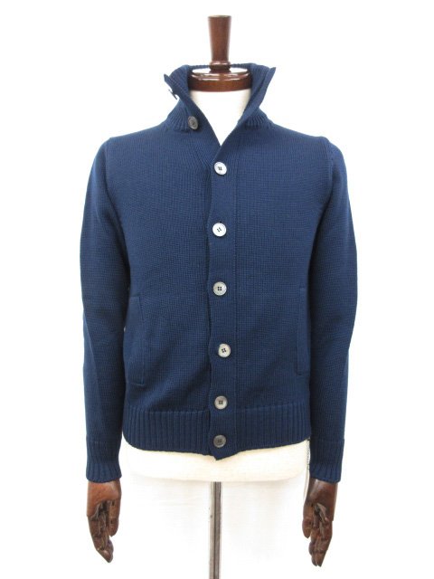 未使用【ザノーネ ZANONE】 810740 Z1565 Z0229 キョート CHIOTO 定価57200円 スタンドカラー ニットカーディガン(メンズ)4...