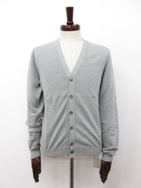 未使用【ザノーネ ZANONE】 811823 ZY318 Z3340 定価42350円 ハイゲージ 長袖ニット カーディガン (メンズ) size52 グレー...