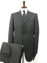 超美品【ポールスミスロンドン Paul Smith】ウール100% シングル3ボタン スーツ (メンズ) sizeL ブラック ストライプ織柄 □32RMS00...