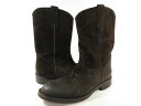 【ブッテロ BUTTERO】 BRW スエード プレーントゥ ペコスブーツ 紳士靴 (メンズ) size40 ダークブラウン系 □30MZA6568□ 【中古】