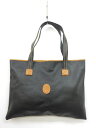 【トラサルディ TRUSSARDI】 トートバッグ (メンズ) ブラック×ライトブラウン □5MG2873□ 【中古】
