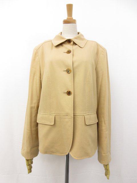 【バーバリーロンドン BURBERRY LONDON】FCB79-210-42 コットンジャケット (レディース) size46 ベージュ系 □17LJ1260□ 【中古】