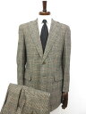 超美品【ボリオリ BOGLIOLI】Super100’s シングル2ボタン スーツ (メンズ) size46-6Rグレー系 レッド系×ブラック チェック柄 □3...
