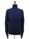 未使用 【ザノーネ ZANONE】 DV 812876 ZM284 Z2924 定価49500円 タートルネック ミドルゲージ リブ編みニット (メンズ) 46 紺□10ZZN0250 【中古】(4)