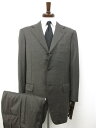 超美品【エルメネジルドゼニア Ermenegildo Zegna】ウール シングル3ボタン スーツ (メンズ) 48-7DROP ダークブラウン系 織柄 □32...