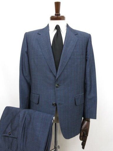 美品【キルガー Kilgour 三越】シングル2ボタン スーツ (メンズ) size44相当 ネイビー系 チェック柄 マルチカラー □32RMS0267□【中古】 美品【キルガー Kilgour 三越】シングル2ボタン スーツ (メンズ) size44相当 ネイビー系 チェック柄 マルチカラー □32RMS0267□【中古】