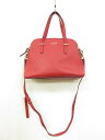 美品【ケイトスペード kate spade NEW YORK】 レザーハンドバッグ 2WAYショルダーバッグ (レディース) レッド □5LG3044□ 【中古...