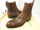 未使用 【ルイヴィトン LOUIS VUITTON】 BM0047 ウィングチップ サイドゴアブーツ 紳士靴 (メンズ) size8 ブラウン系 □30MZA6...
