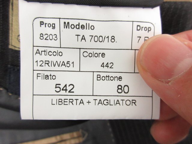 未使用 【TAGLIATORE NAPOLI 1939 タリアトーレ】 SUPER100's 3ボタン スーツ (メンズ) 50 グレー系 ストライプ 伊製 TA700/18 ■27SLJ0654【中古】
