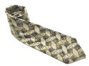 美品【エルメネジルドゼニア Ermenegildo Zegna】 織柄 ネップ織 絹×カシミヤ混 ネクタイ (メンズ) グレージュ系 伊製 □27KSM0465...