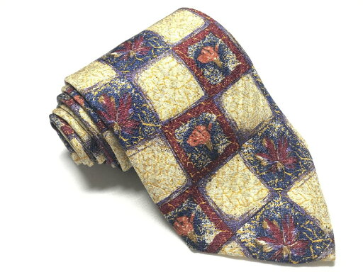 美品 【エルメネジルドゼニア Ermenegildo Zegna】 フローラル 総柄 絹 ネクタイ (メンズ) 淡いイエロー系 マルチカラー 伊製 □27KSM0468 【中古】 美品 【エルメネジルドゼニア Ermenegildo Zegna】 フローラル 総柄 絹 ネクタイ (メンズ) 淡いイエロー系 マルチカラー 伊製 □27KSM0468 【中古】