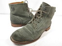 超美品 【ディーゼル DIESEL】 スエードレザー ウィングチップ メダリオン ブーツ 紳士靴 (メンズ) size40 カーキ系 ◯30MZA6854◯ 【...